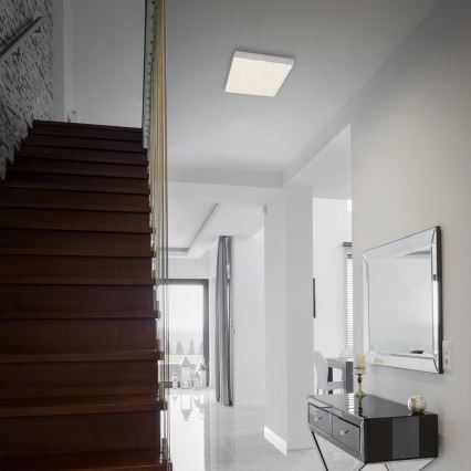 Briloner 7077-414 - Plafón LED STAR SKY LED/16W/230V 4000K 21x21 cm plata