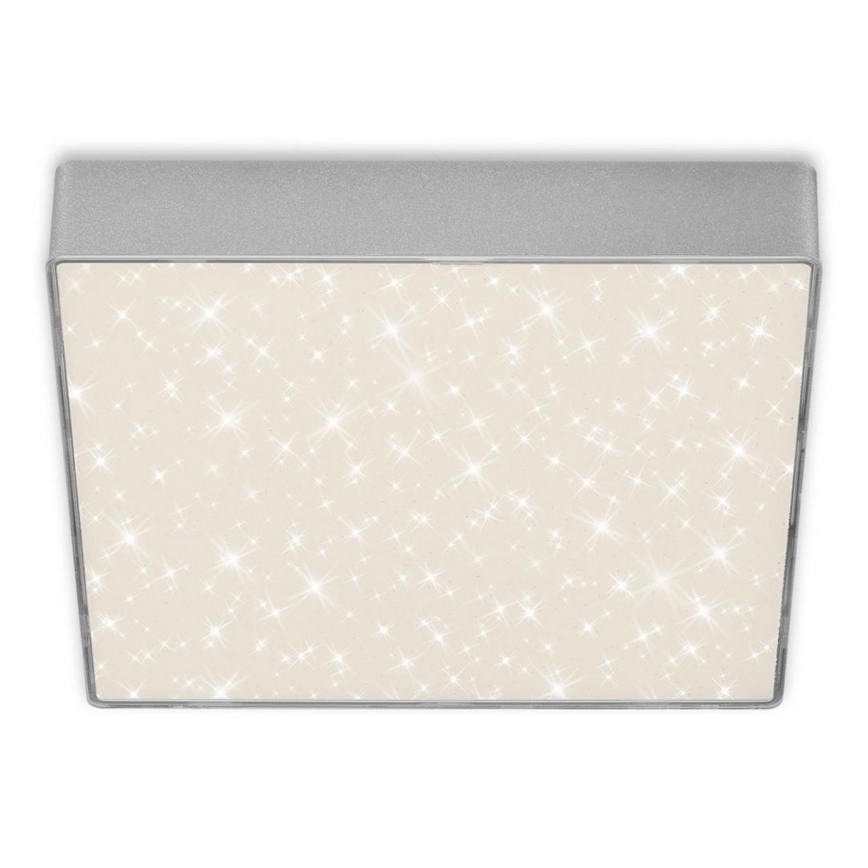 Briloner 7077-414 - Plafón LED STAR SKY LED/16W/230V 4000K 21x21 cm plata