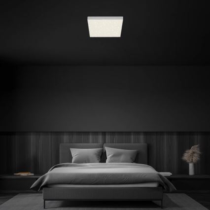 Briloner 7078-414 - Plafón LED STAR SKY LED/21W/230V 4000K 28x28 cm plata