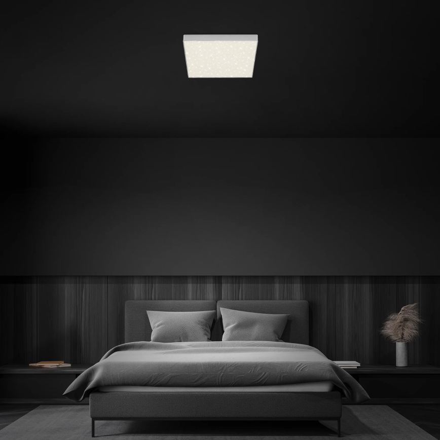 Briloner 7078-414 - Plafón LED STAR SKY LED/21W/230V 4000K 28x28 cm plata