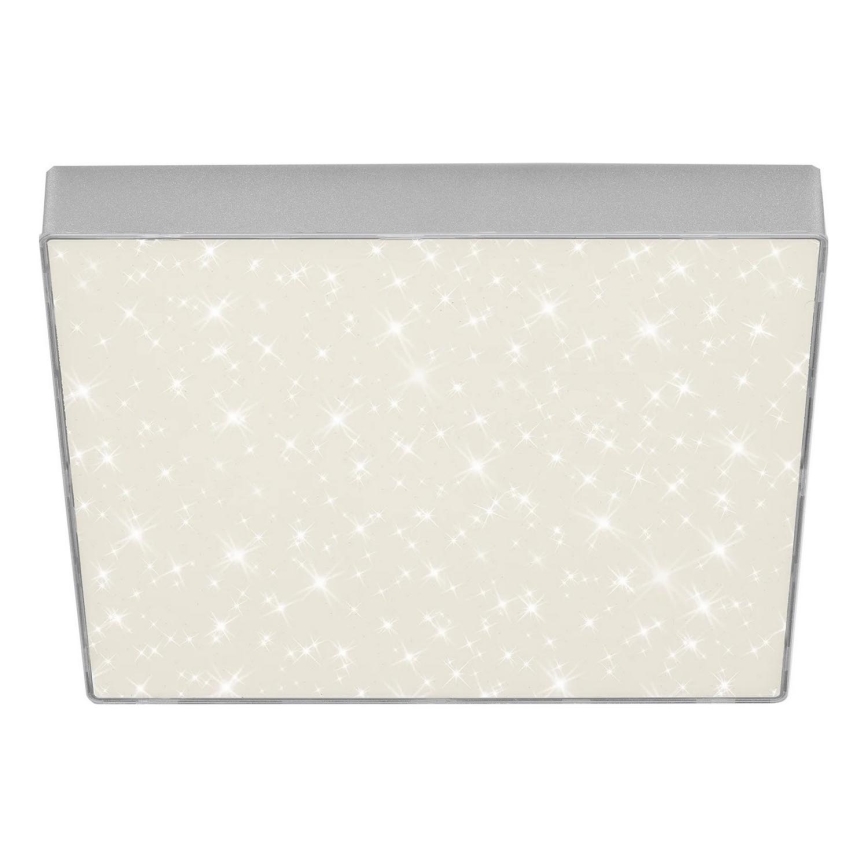 Briloner 7078-414 - Plafón LED STAR SKY LED/21W/230V 4000K 28x28 cm plata