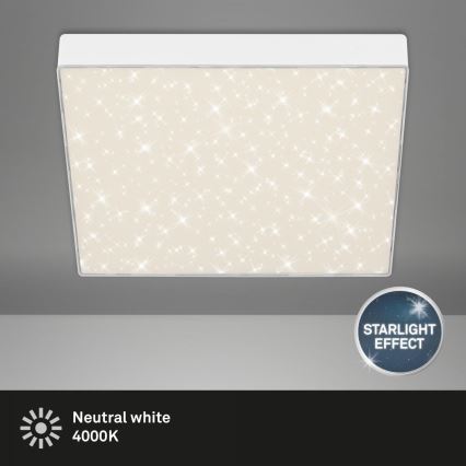 Briloner 7078-416 - Plafón LED STAR SKY LED/21W/230V 4000K 28x28 cm blanco