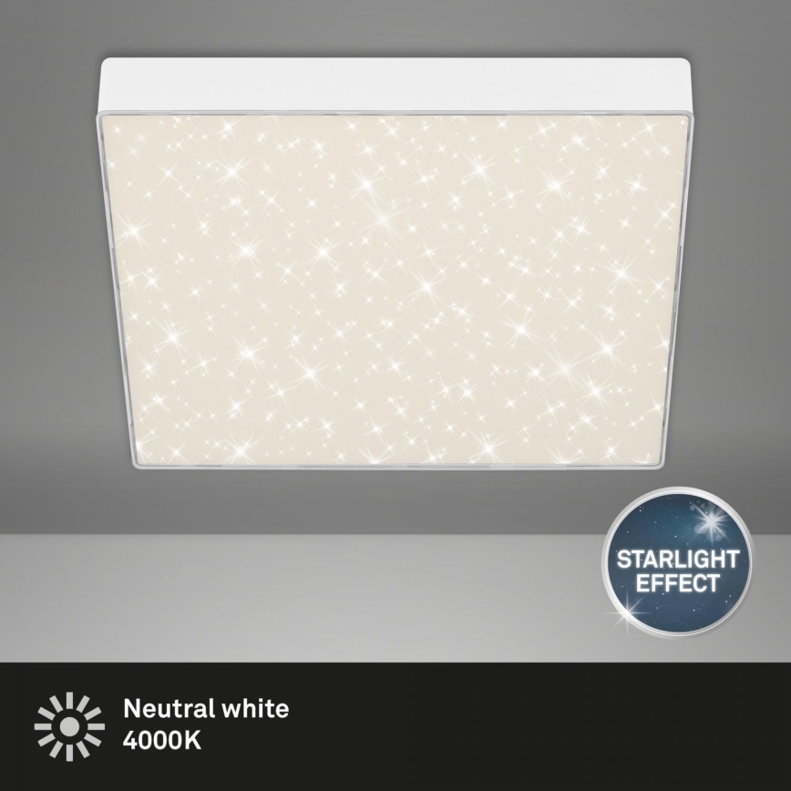 Briloner 7078-416 - Plafón LED STAR SKY LED/21W/230V 4000K 28x28 cm blanco