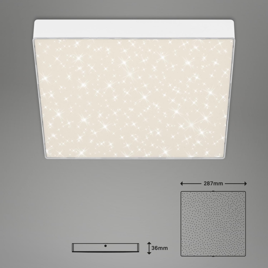 Briloner 7078-416 - Plafón LED STAR SKY LED/21W/230V 4000K 28x28 cm blanco