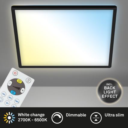 Briloner 7081-015 - Plafón LED regulable SLIM LED/18W/230V 2700-6500K + control remoto
