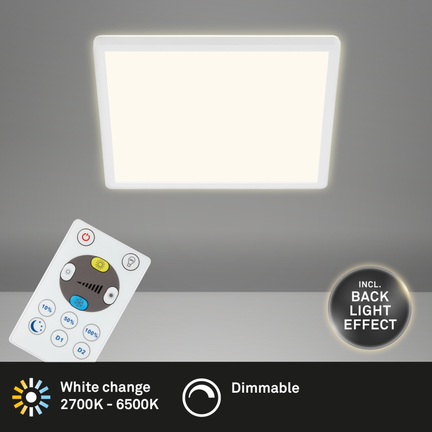 Briloner 7081-016 - Plafón LED regulable SLIM LED/18W/230V 2700-6500K + mando a distancia