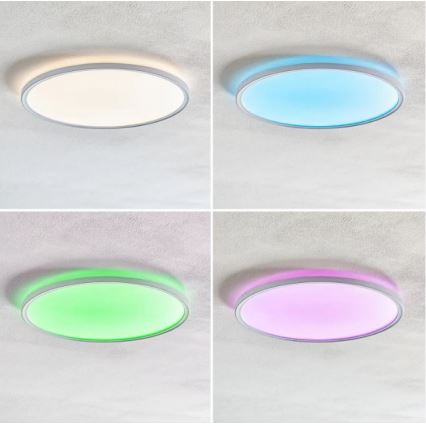 Briloner 7094-416 - Plafón LED RGBW regulable SLIM LED/22W/230V + control remoto