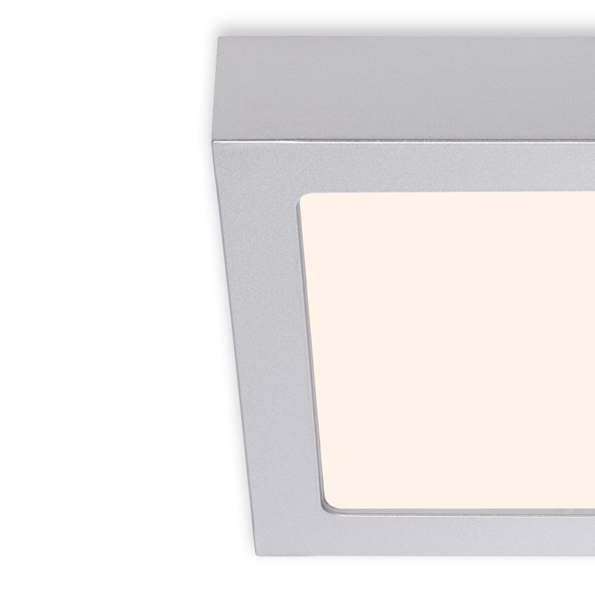 Briloner 7123-014 - Plafón de techo LED FIRE LED/12W/230V 3000K 17x17cm plateado