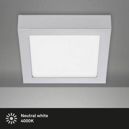 Briloner 7123-414 - Plafón LED FIRE LED/12W/230V plata