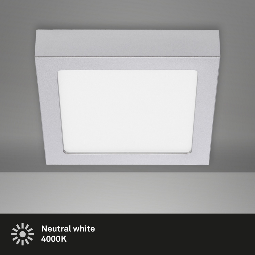 Briloner 7123-414 - Plafón LED FIRE LED/12W/230V plata