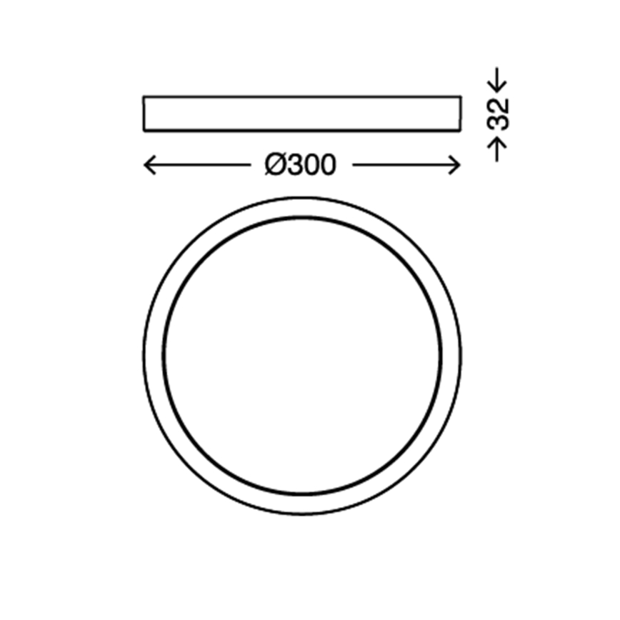 Briloner 7132-014 - Plafón LED de baño FIRE LED/21W/230V 3000K IP44