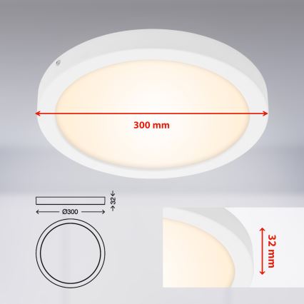 Briloner 7141-016 - Plafón LED FIRE LED/21W/230V