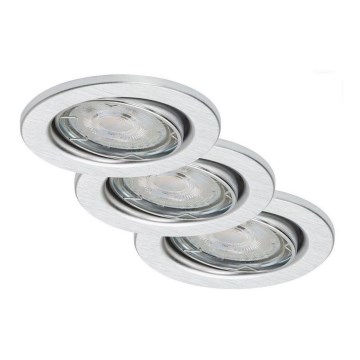 Briloner 7149-039 - Juego de 3 luces LED regulables para baño 1xGU10/5W/230V IP23