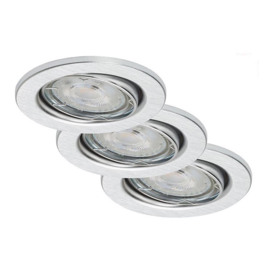 Briloner 7149-039 - Juego de 3 luces LED regulables para baño 1xGU10/5W/230V IP23