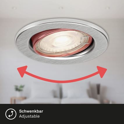 Briloner 7149-039 - Juego de 3 luces LED regulables para baño 1xGU10/5W/230V IP23