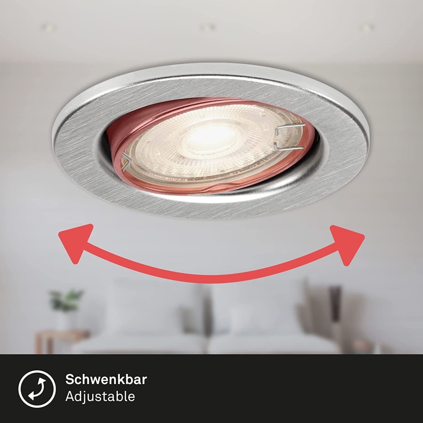 Briloner 7149-039 - Juego de 3 luces LED regulables para baño 1xGU10/5W/230V IP23