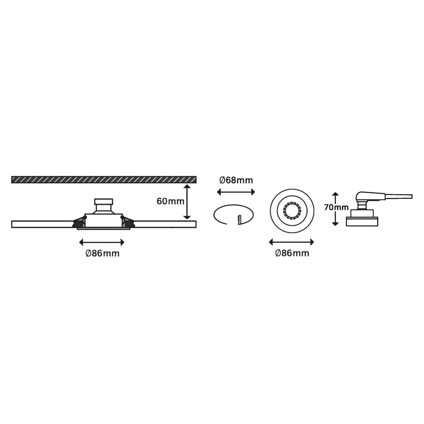 Briloner 7149-039 - Juego de 3 luces LED regulables para baño 1xGU10/5W/230V IP23