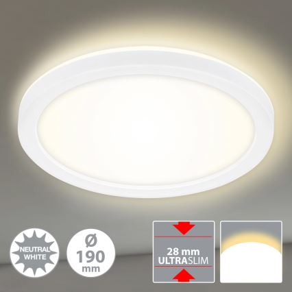 Briloner 7150-416 - Plafón LED SLIM LED/12W/230V diá. 19 cm