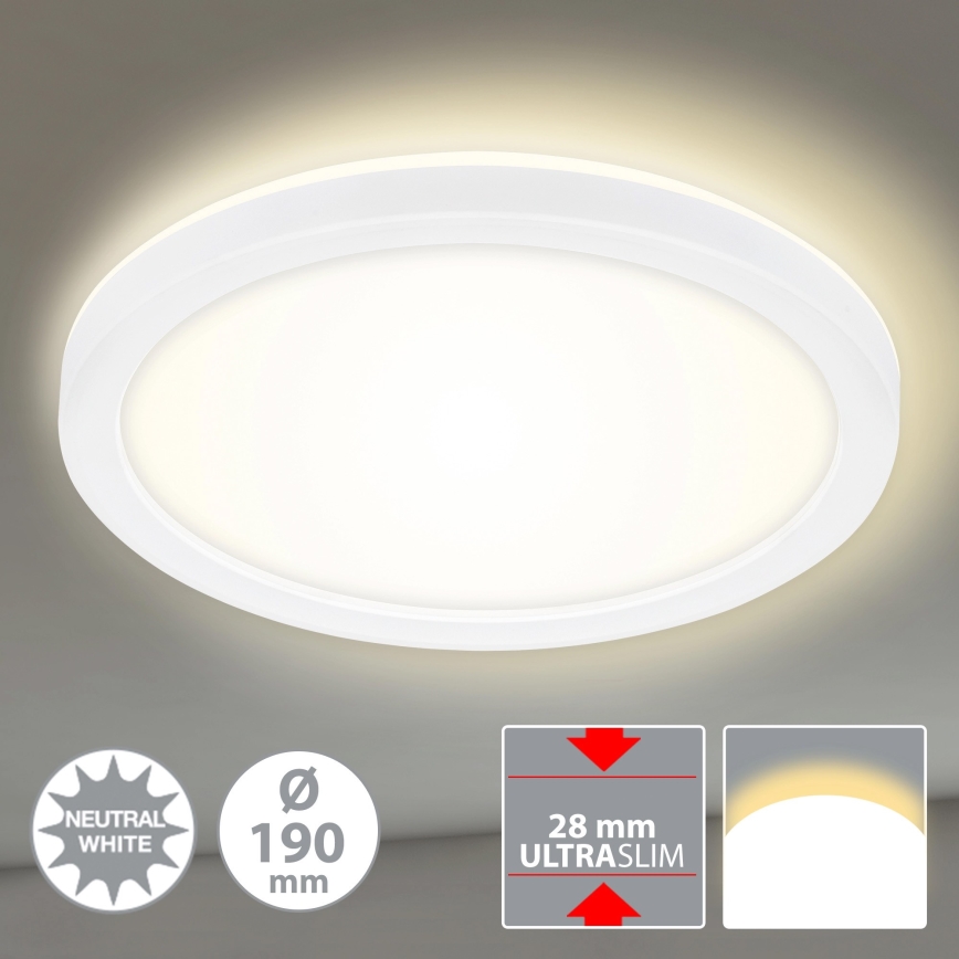 Briloner 7150-416 - Plafón LED SLIM LED/12W/230V diá. 19 cm