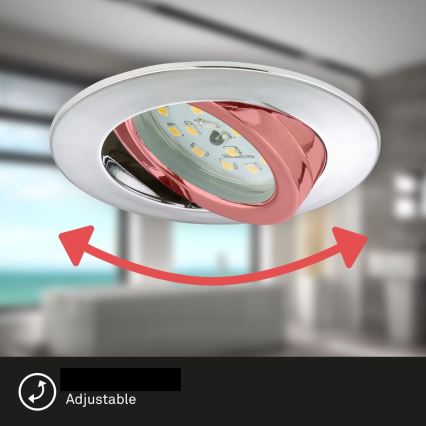 Briloner 7209-038 - SET 3x Lámpara empotrable de baño LED LED/5W/230V IP23