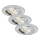 Briloner 7209-039 - Juego de 3 luminarias LED empotrables para baño ATTACH LED/5W/230V IP23 cromo mate