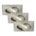Briloner 7210-032 - SET 3x Lámpara empotrable de baño LED ATTACH LED/5W/230V IP23 cromo mate