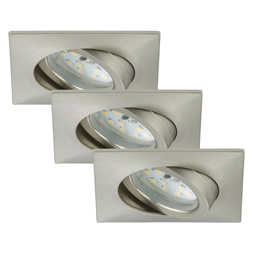 Briloner 7210-032 - SET 3x Lámpara empotrable de baño LED ATTACH LED/5W/230V IP23 cromo mate