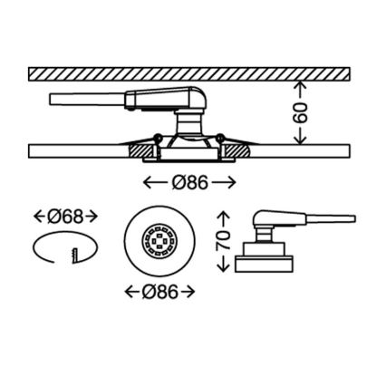 Briloner 7220-032 - SET 3x LED Plafón de baño FIT 1xGU10/5W/230V níquel mate