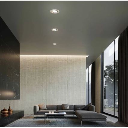 Briloner 7221-032 - SET 3x Lámpara empotrada LED para baños 1xGU10/3W/230V IP23 cromo mate