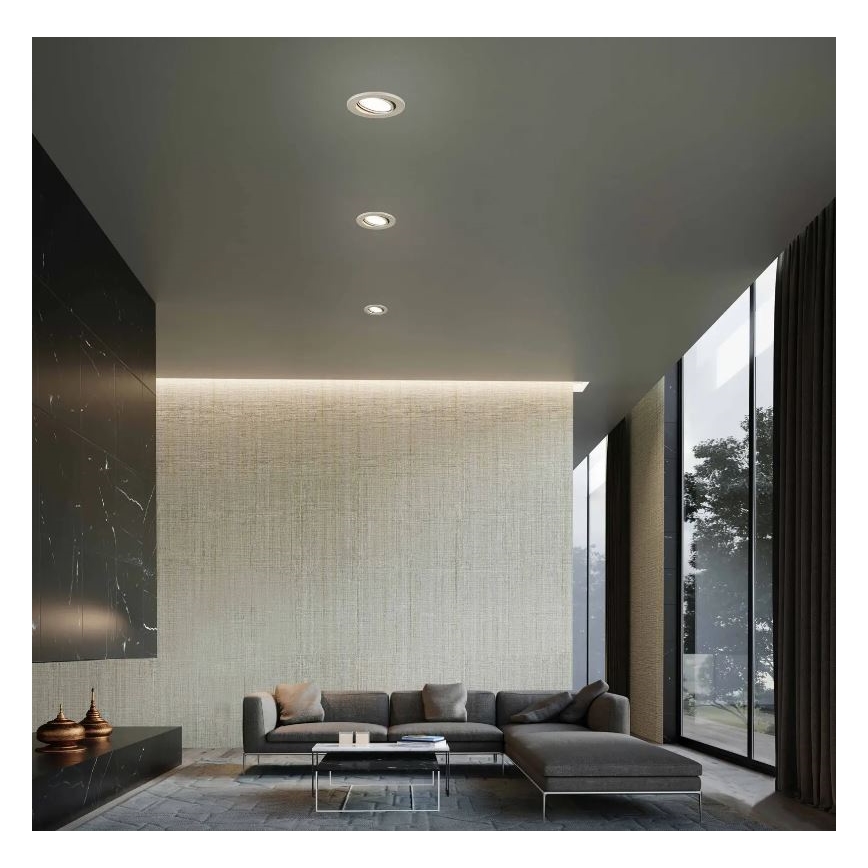 Briloner 7221-032 - SET 3x Lámpara empotrada LED para baños 1xGU10/3W/230V IP23 cromo mate