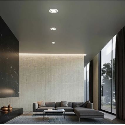 Briloner 7221-039 - SET 3x Lámpara empotrada LED para baños 1xGU10/3W/230V IP23 plata