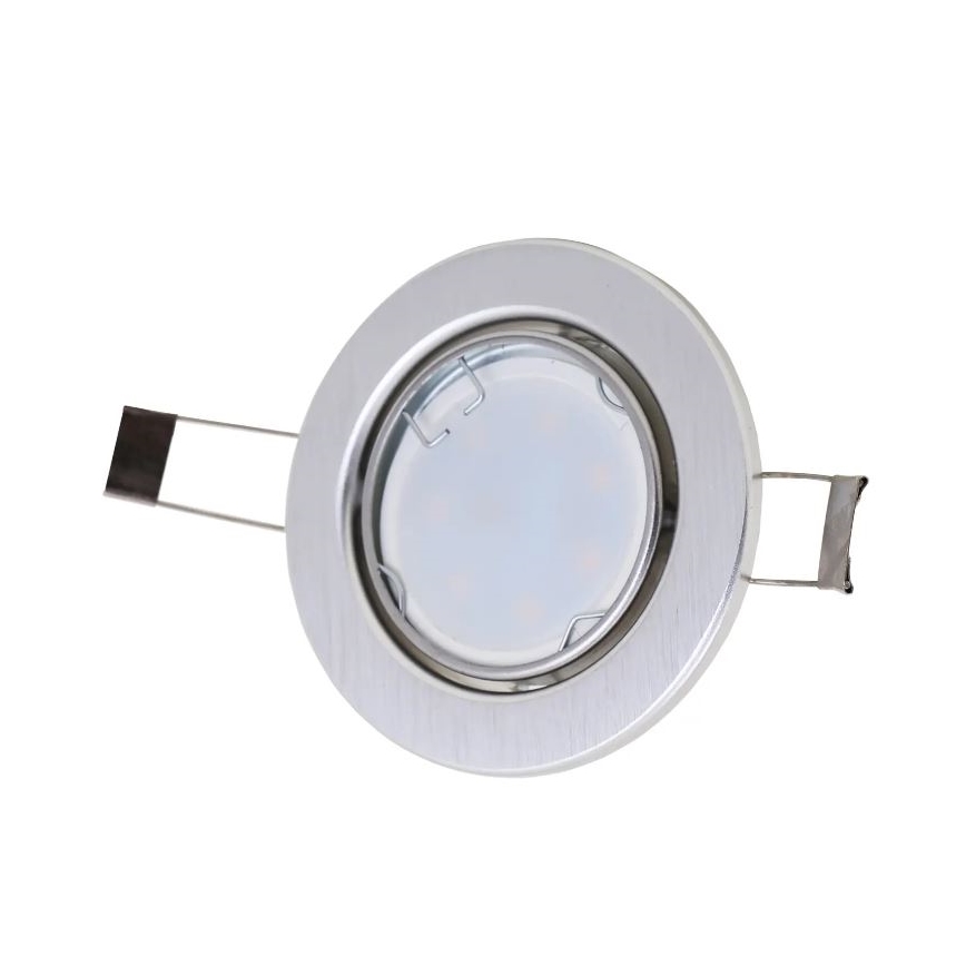 Briloner 7221-039 - SET 3x Lámpara empotrada LED para baños 1xGU10/3W/230V IP23 plata