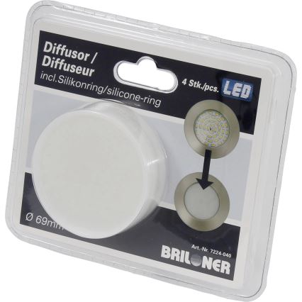 Briloner 7224-040 - SET 4x Difusor para luces empotradas diá. 69 mm