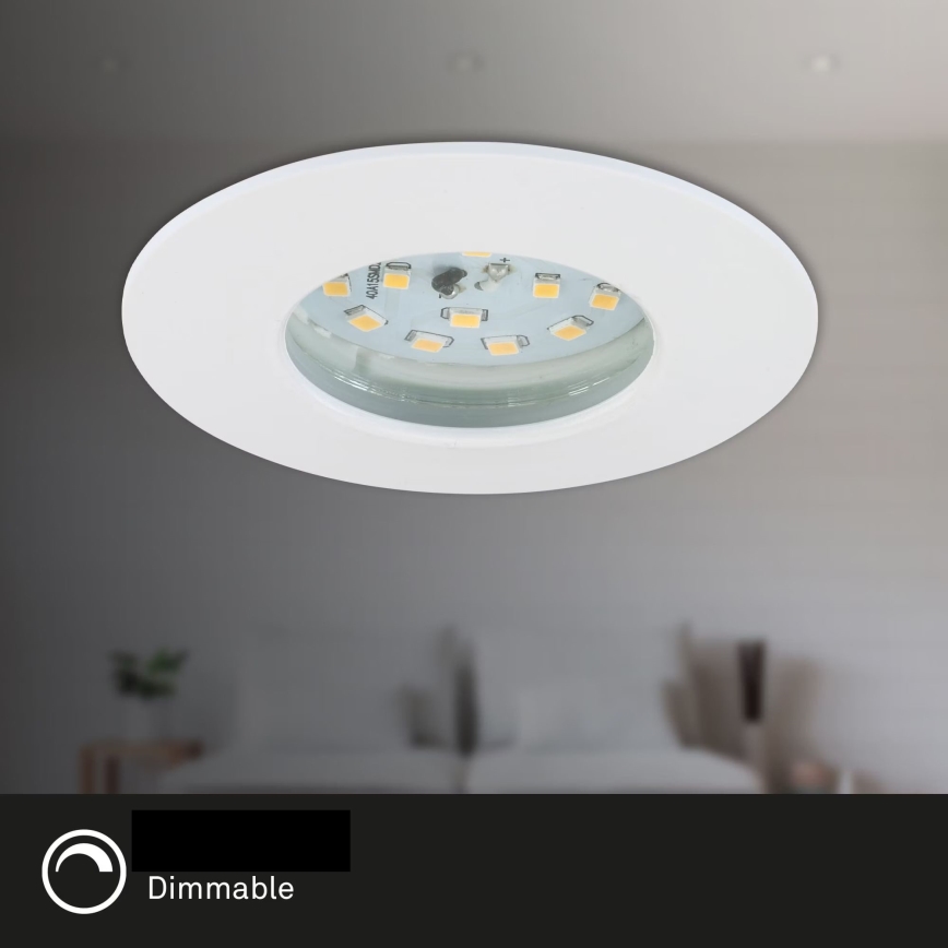 Briloner 7231-036 - SET 3x Lámpara empotrable de baño LED regulable LED/5,5W/230V IP44