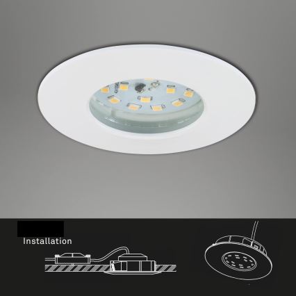 Briloner 7231-036 - SET 3x Lámpara empotrable de baño LED regulable LED/5,5W/230V IP44