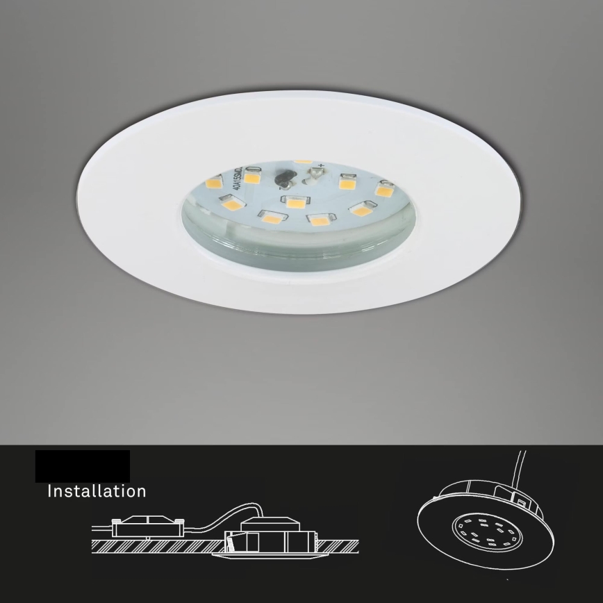 Briloner 7231-036 - SET 3x Lámpara empotrable de baño LED regulable LED/5,5W/230V IP44