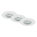 Briloner 7231-036 - SET 3x Lámpara empotrable de baño LED regulable LED/5,5W/230V IP44