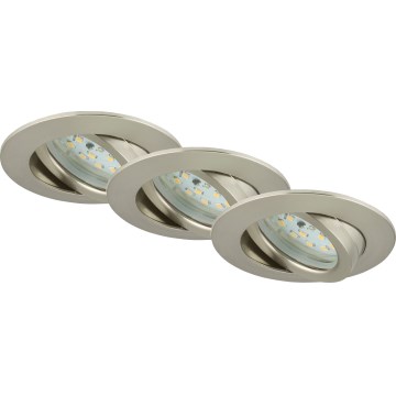 Briloner 7232-032 - Juego de 3 empotrables LED regulables para baño ATTACH LED/5,5W/230V IP23