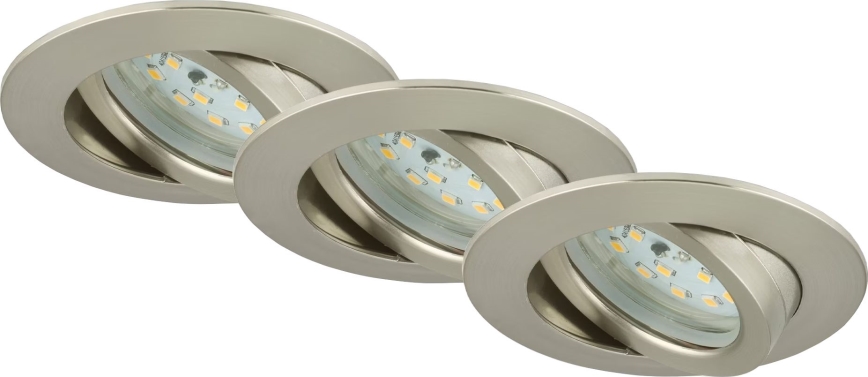 Briloner 7232-032 - Juego de 3 empotrables LED regulables para baño ATTACH LED/5,5W/230V IP23
