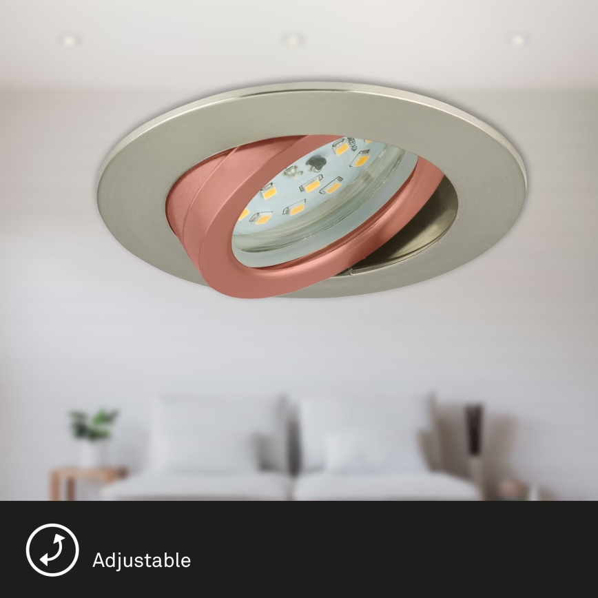 Briloner 7232-032 - Juego de 3 empotrables LED regulables para baño ATTACH LED/5,5W/230V IP23