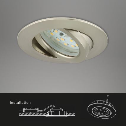 Briloner 7232-032 - Juego de 3 empotrables LED regulables para baño ATTACH LED/5,5W/230V IP23