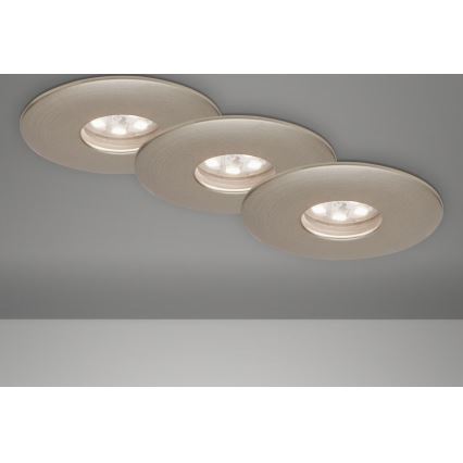 Briloner 7240-032 - SET 3x Lámpara empotrable de baño LED ATTACH LED/1,8W/230V IP44 cromo mate