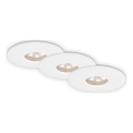 Briloner 7240-036 -SET 3x Lámpara empotrable de baño LED ATTACH LED/1,8W/230V IP44 blanco