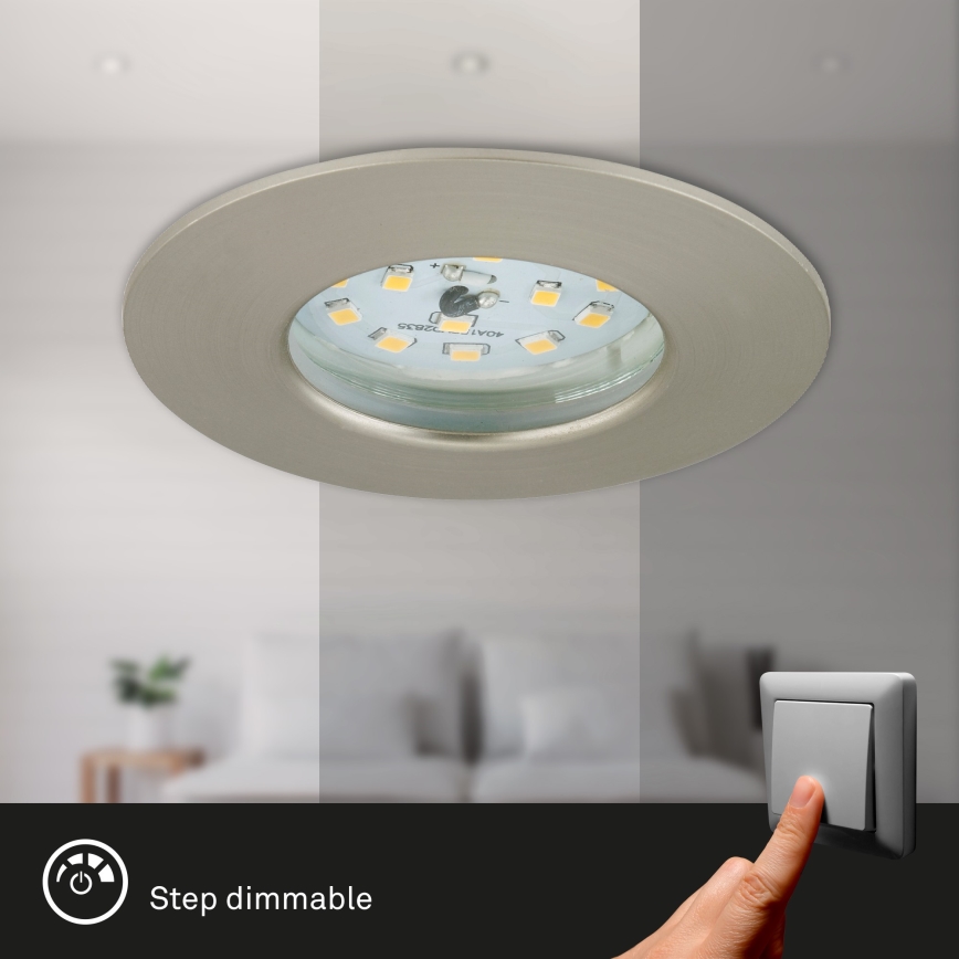 Briloner 7295-012 - Lámpara empotrable LED regulable para baño ATTACH LED/6,5W/230V IP44