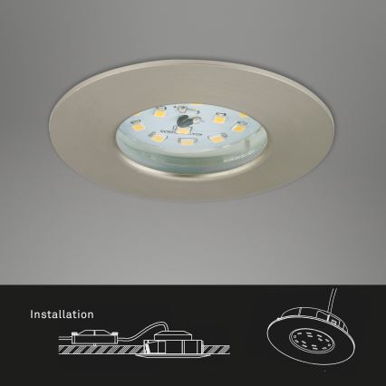 Briloner 7295-012 - Lámpara empotrable LED regulable para baño ATTACH LED/6,5W/230V IP44