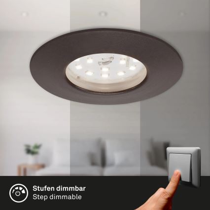 Briloner 7295-031 - SET 3x Lámpara empotrable de baño LED regulable ATTACH LED/6,5W/230V IP44