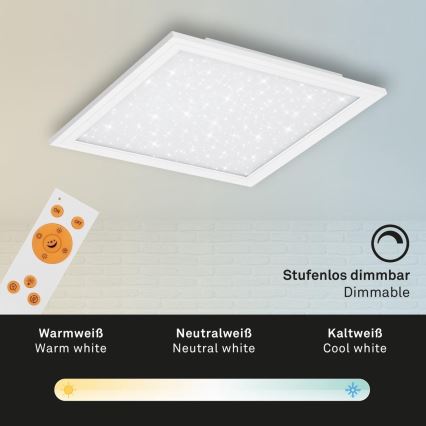 Briloner 7301-016 - Plafón LED regulable STARRY SKY LED/18W/230V 3000-6000K + control remoto