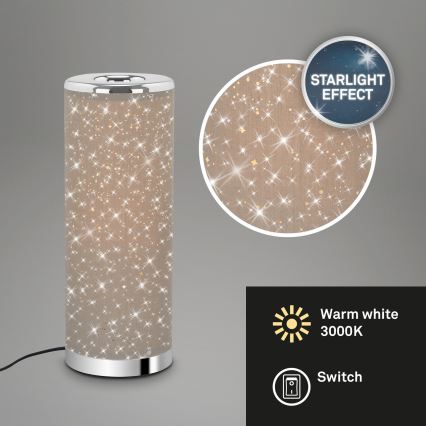 Briloner 7334-011 - Lámpara de mesa LED STARRY SKY 1xGU10/5W/230V marrón