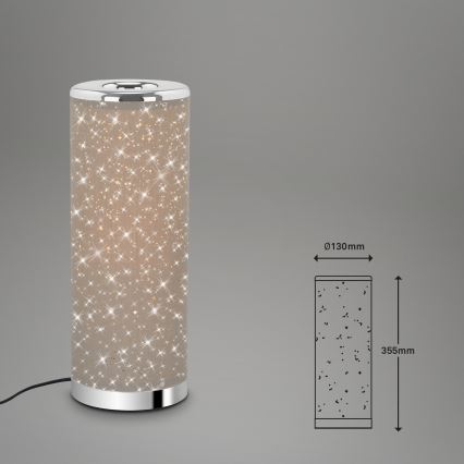 Briloner 7334-011 - Lámpara de mesa LED STARRY SKY 1xGU10/5W/230V marrón