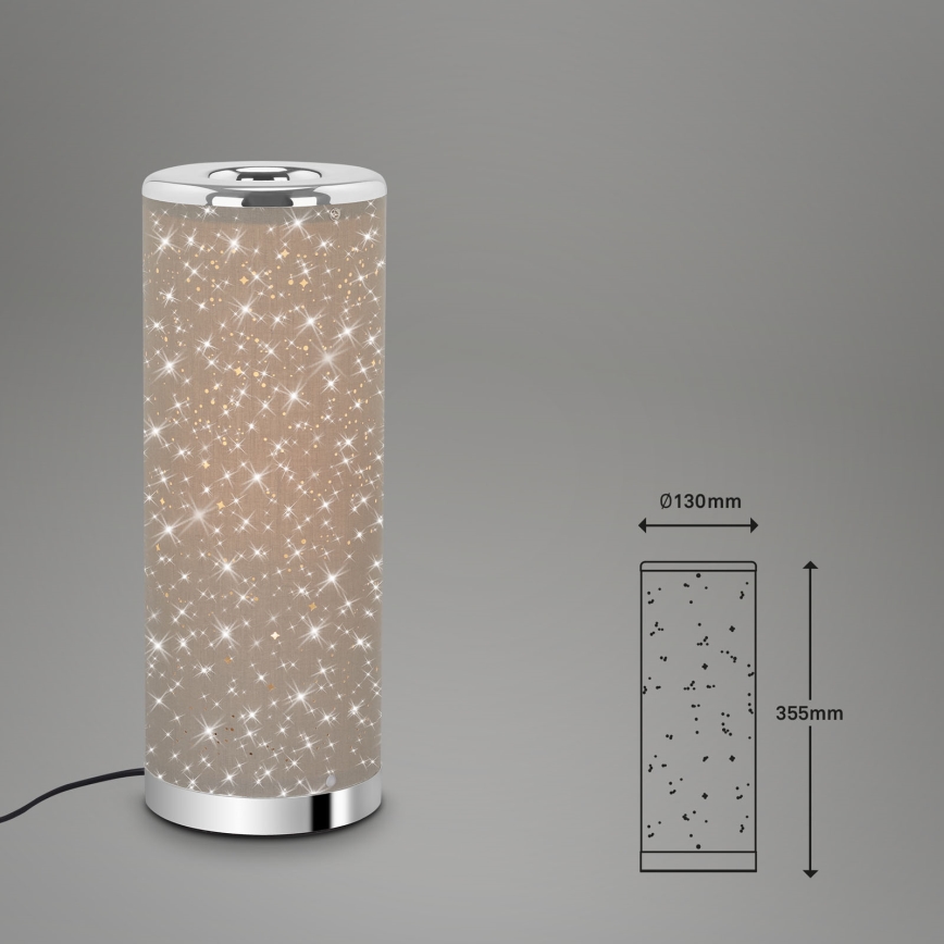 Briloner 7334-011 - Lámpara de mesa LED STARRY SKY 1xGU10/5W/230V marrón